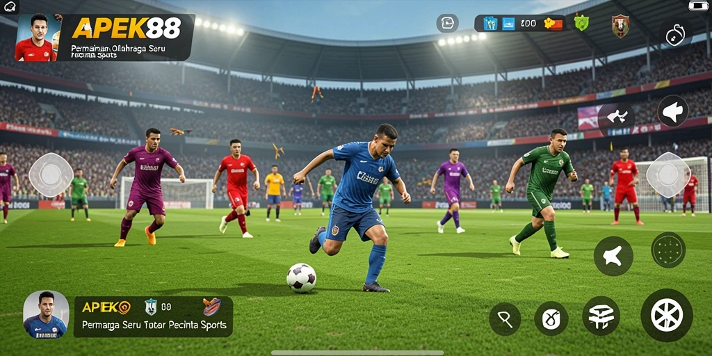 Tampilan gameplay APEK88 yang menarik dan penuh aksi olahraga.