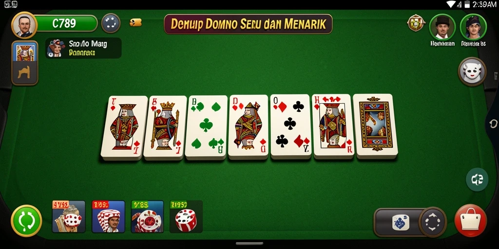 Screenshot gameplay C789 menampilkan momen seru saat permainan Domino.