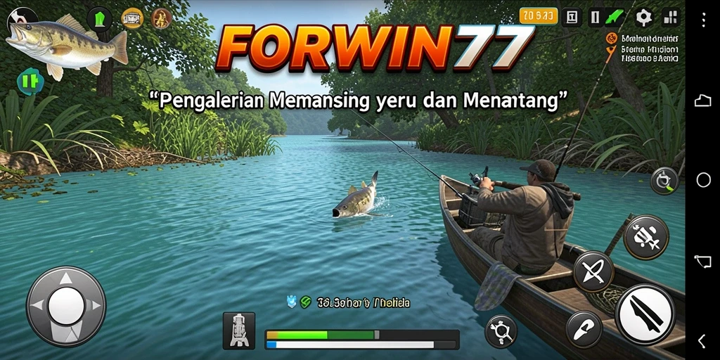Gameplay Fishing seru dan interaktif di FORWIN77.