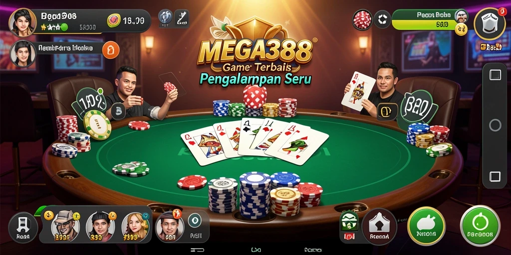 Gameplay seru di MEGA388 dengan berbagai meja poker.
