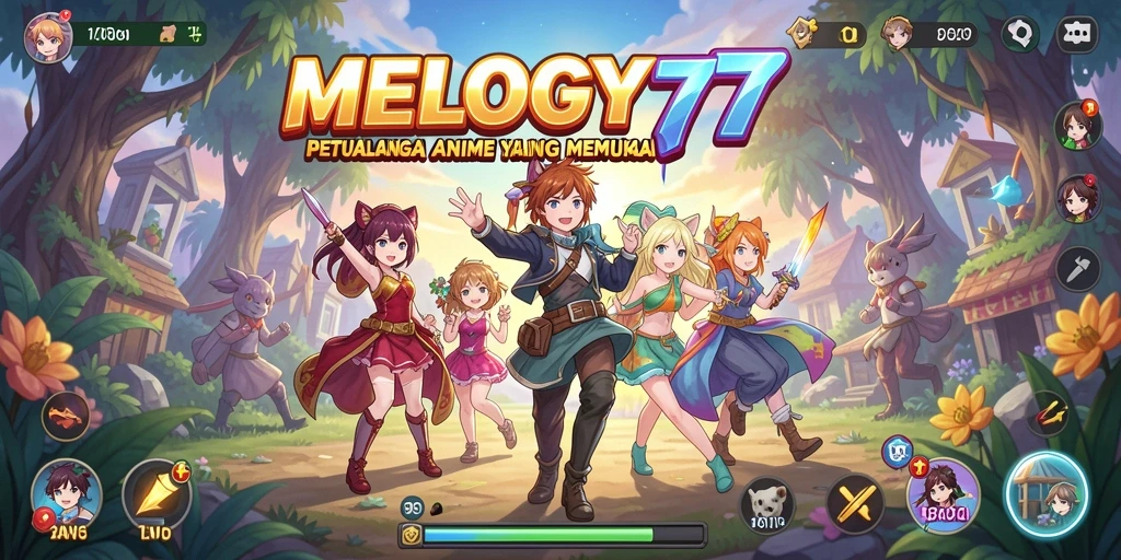 Tampilan screenshot gameplay MELODY77 dengan karakter Anime yang menarik.