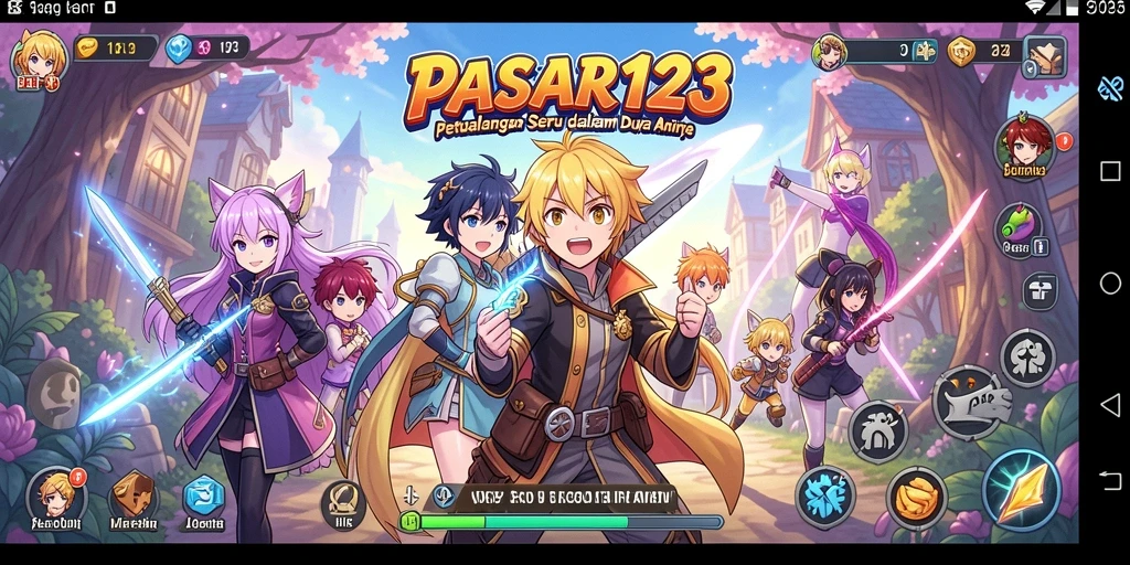 Screenshot gameplay PASAR123 dengan karakter anime yang menarik.