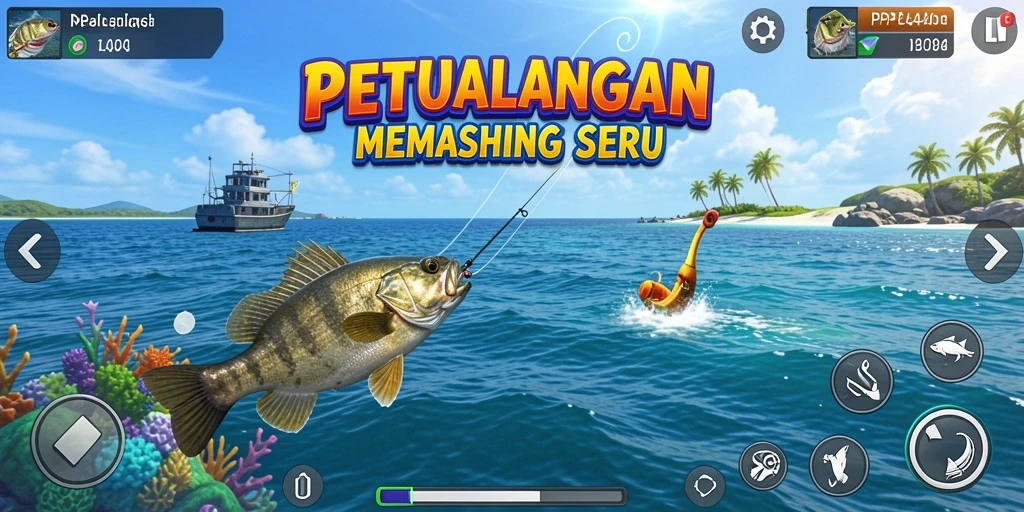 Tangkapan ikan besar di gameplay PP444 yang mendebarkan.