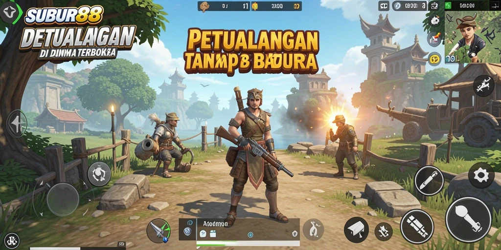 Tampilan menakjubkan dari dunia terbuka SUBUR88 yang penuh petualangan.