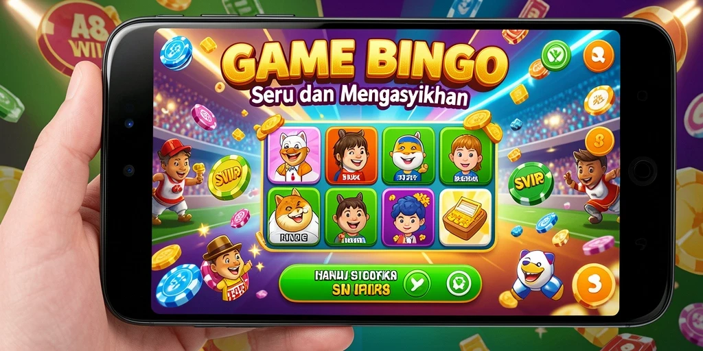 Screenshot gameplay SVIP8 menunjukkan suasana seru permainan Bingo.